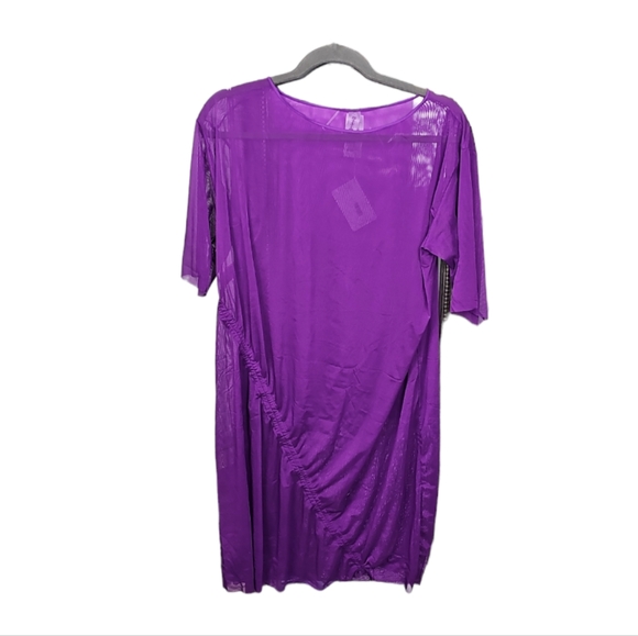 NEW Wolford Ladies Transparent Soft Tulle Yoon Beach Cover Up In Amethyst Size M - Picture 8 of 16